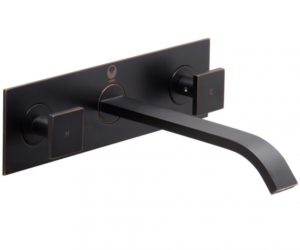 Latori Oil Rubbed Bronze Wall Mount Bathroom Sink Faucet