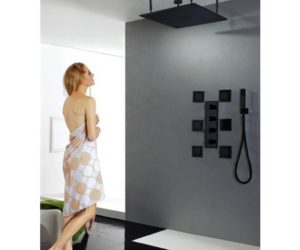 20″ Dark Oil Rubbed Bronze Solid Brass LED Rain Shower Head with Body Jets & Handheld Shower