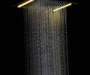 20X14″ Waterfall Rainfall Embedded Ceiling Mount LED Shower Head