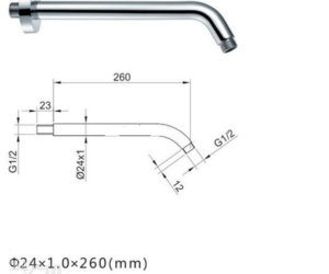 Shower Arm Dimensions