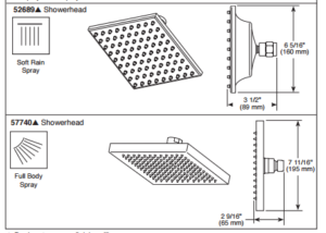 Fontana 8″, 10″, or 12″ Wall Mount LED Shower Head