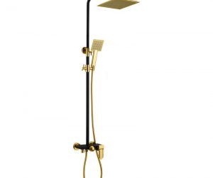 Avignon Solid Brass Luxurious Exposed Gold Bathroom Shower Set