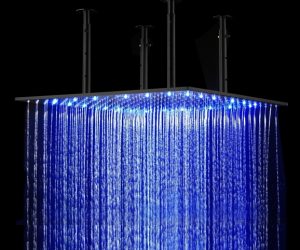 Fontana 20″ by 40″ Oil Rubbed Bronze Square Color Changing LED Rain Shower Head