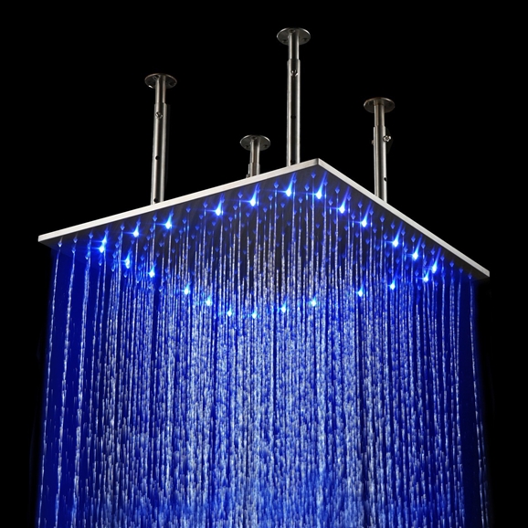 Fontana Oil Rubbed Bronze Square Color Changing LED Rain Shower Head