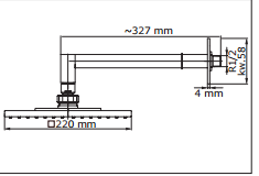 Fontana 8″, 10″, or 12″ Wall Mount LED Shower Head