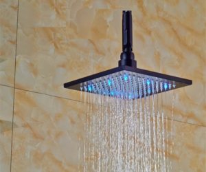 Fontana LED Colors Rain Shower Head Dark Oil Rubbed Bronze Finish