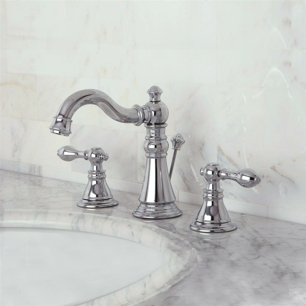 Colwood Dual Handle Chrome Bathroom Sink Faucet with Pop-up Drain