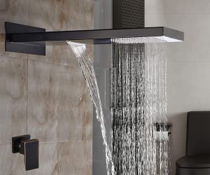 Fiego Oil Rubbed Bronze Shower Square Shower Set