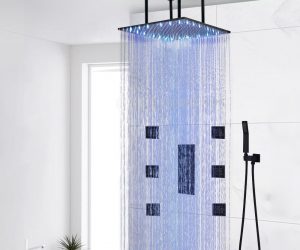 Royal Multi Color Water Powered Led Shower with Adjustable Body Jets and Mixer