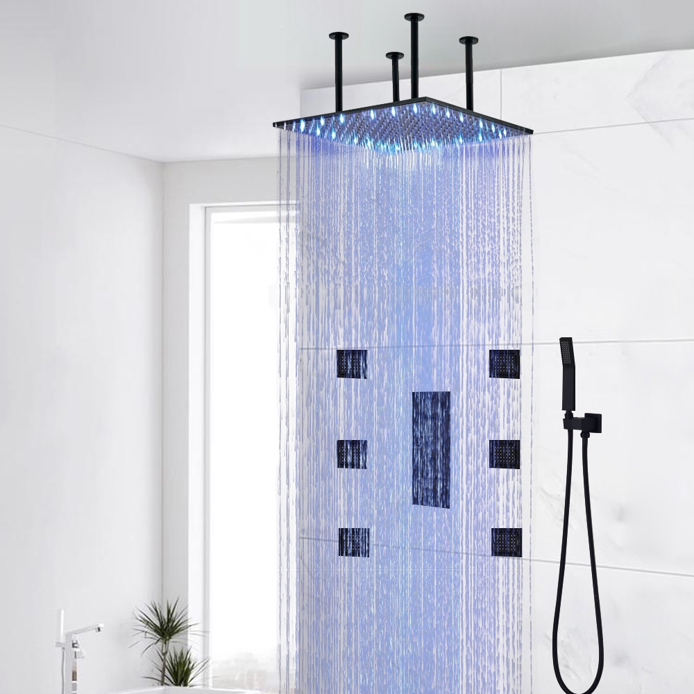 Royal Multi Color Water Powered Led Shower with Adjustable Body Jets and Mixer