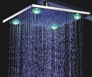 Fontana 8″, 10″, or 12″ Wall Mount LED Shower Head