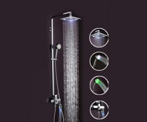 Rena LED Shower Set – Square Waterfall Shower Head (LED0514)