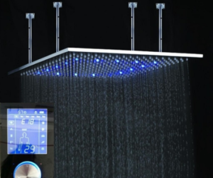 20″ Stainless Steel Multi Color Water Powered Led Shower with Digital Control