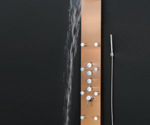 Abrantes Multi-Function Bronze Finish Wall Mount Shower Panel System