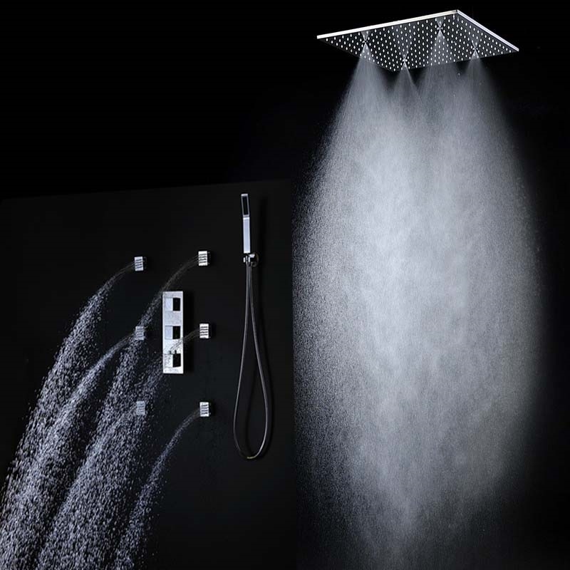 Fontana 2 Functions Rain & Mist Shower Head Set With Shower Body Sprays