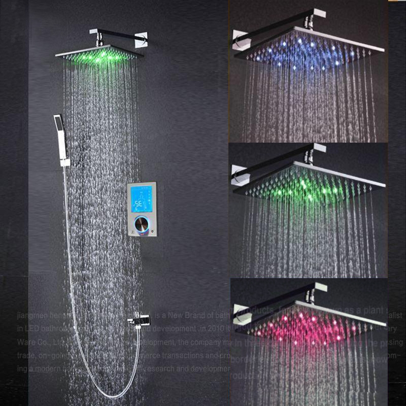 Fontana Flavia Digital Color Changing LED Rainfall Shower Set