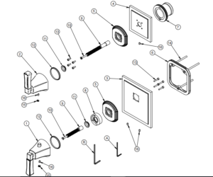 Fontana Solid Brass 3-Handles 2-way Bathroom Shower Valve