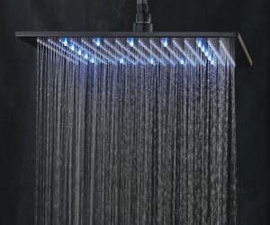 16″ Oil Rubbed Bronze Square Color Changing LED Rain Shower Head