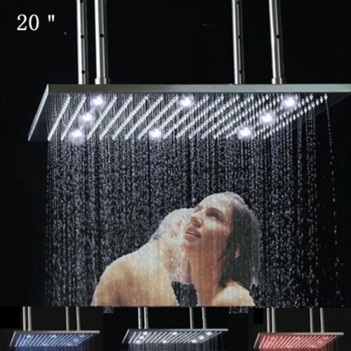 Fontana 20″ ORB Square Color Changing LED Rain Shower Head