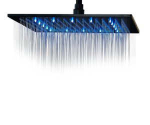 Fontana 16″ ORB Square Color Changing LED Rain Shower Head