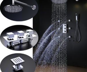 Vaucluse Round Digital Massage Shower Large Shower Head