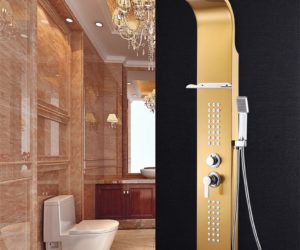 Fontana Shower Panel Gold Plated Finish