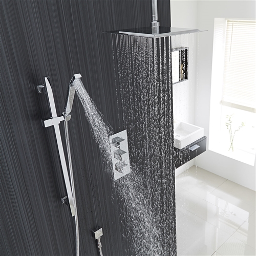 Chrome Finish Rain Shower Head System Available In Different Sizes