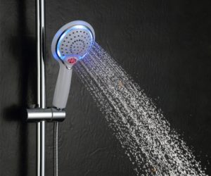 Temperature Digital Display LED Shower Hand held Shower 3Colors Water Powered LCD Shower Spray