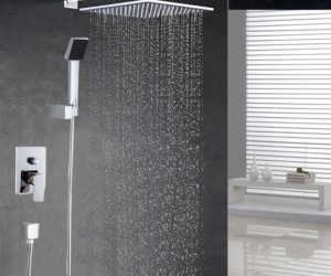 Rome Chrome Finish Rainfall Showerhead with Handheld Shower