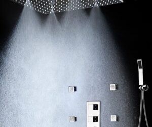 Bathselect 20″ Large Shower head with 3 Way Mixer & Handshower