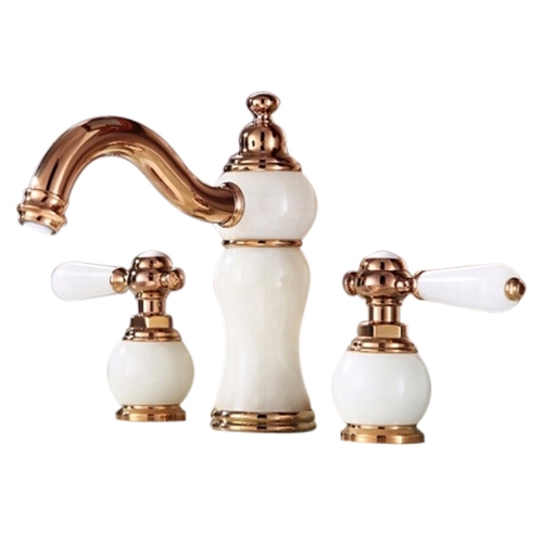 Tours WideSpread Rose Gold Bathroom Sink Faucet