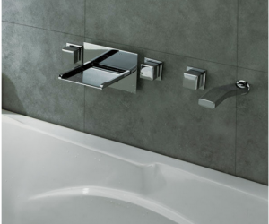 Bathroom Bathtub Bath-tub LED Waterfall Faucet with Handshower