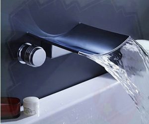 Wall Mount Chrome Polished Basin Mixer Bath Faucets