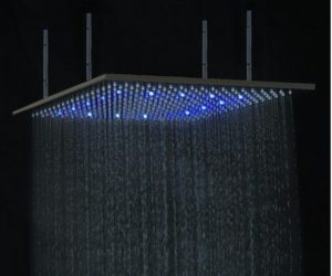 Fontana Color Changing LED Rain Shower Head (Solid Brass) with Built in Mixer