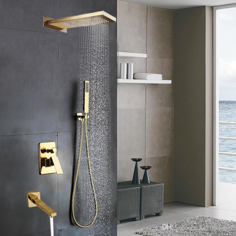 Créteil Gold LED Waterfall Shower Set