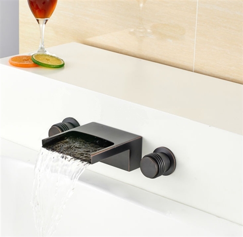 Petra Dual Handle Oil Rubbed Bronze Bathroom Sink Faucet