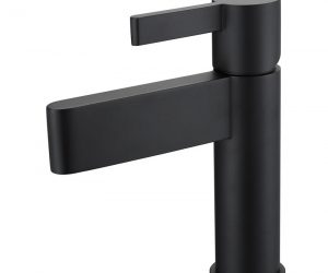 Ajaccio Single Handle Matte Black Deck Mounted Bathroom Faucet