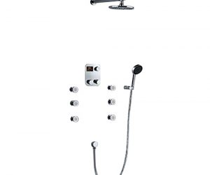 Thermostatic Digital Display Bathroom Rainfall Shower Set