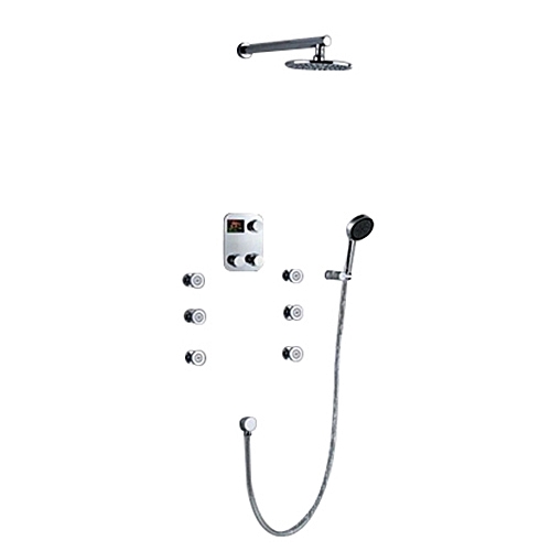 Thermostatic Digital Display Bathroom Rainfall Shower Set