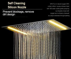 Juno 20X14″ Rainfall Embedded Ceiling Mount Single Color LED Shower Head