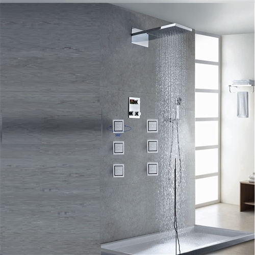 BathSelect Bari Ultra Bathroom Digital Body Massage Waterfall Shower Set