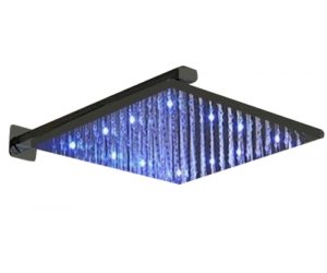 Fontana 12″ Oil Rubbed Bronze Square Color Changing LED Rain Shower Head