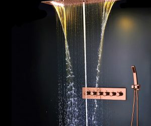 Fontana Oil Rubbed Bronze 3-Way LED Luxury Style Shower Head with Hand-Held Shower