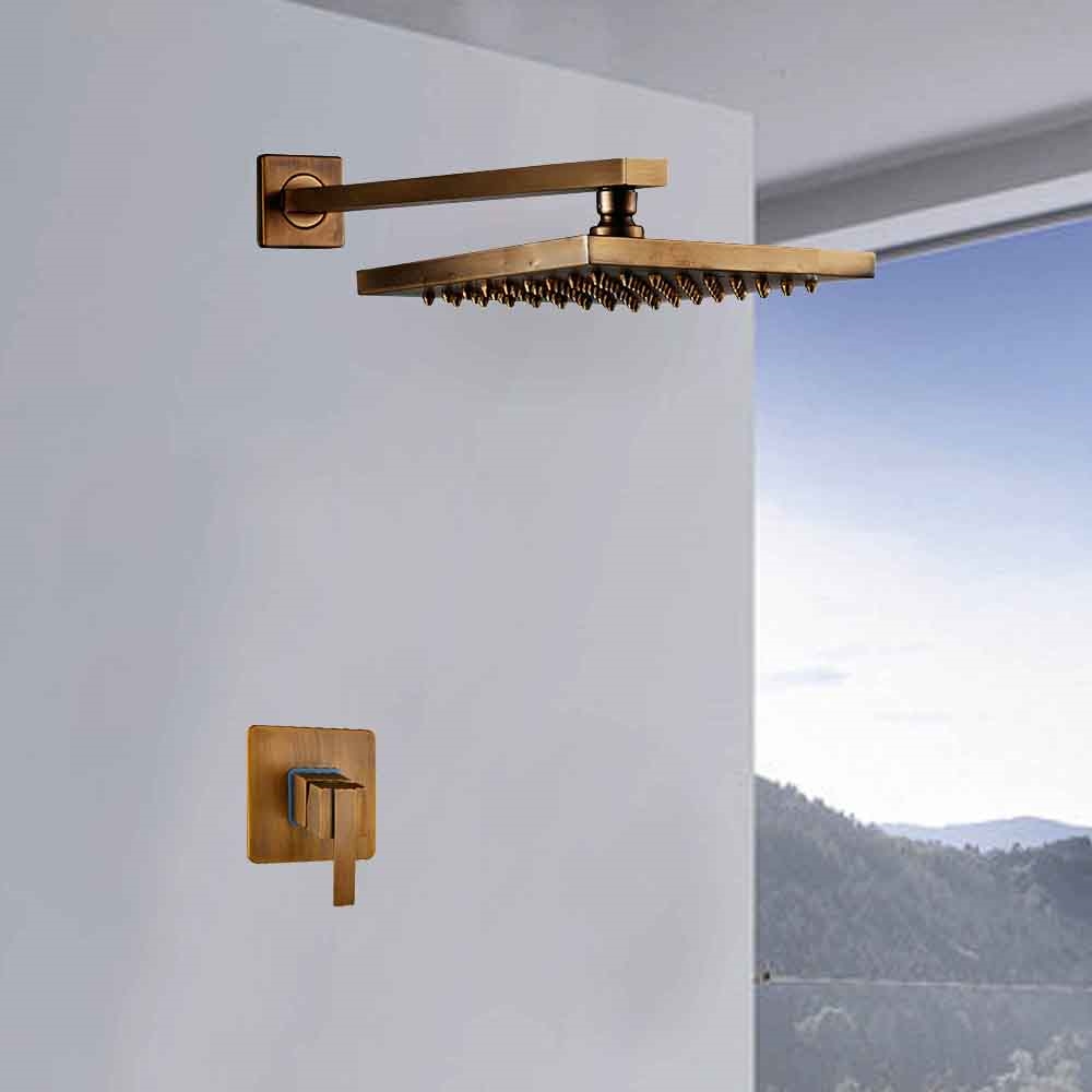 Fontana Rivera LED Rain Shower Head with Copper Finish