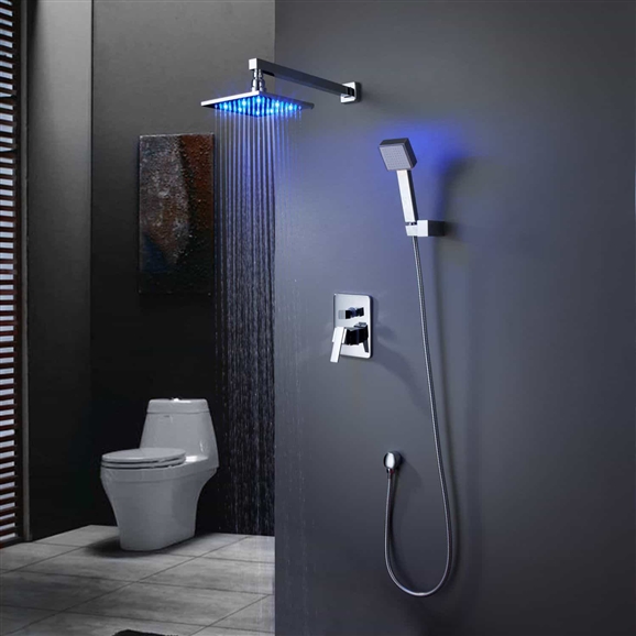 LED Mixer Shower Head with Thermostatic Mixer