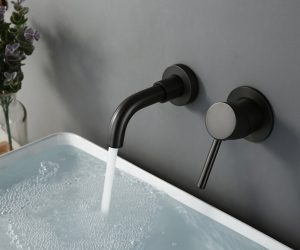 Fontana Milan Single Lever Wall Mount Oil Rubbed Bronze Sink Faucet