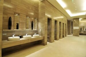 Designing restrooms in an airport facility