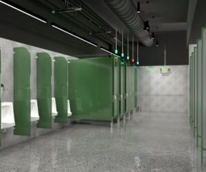 Designing restrooms in an airport facility