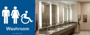 Designing restrooms in an airport facility